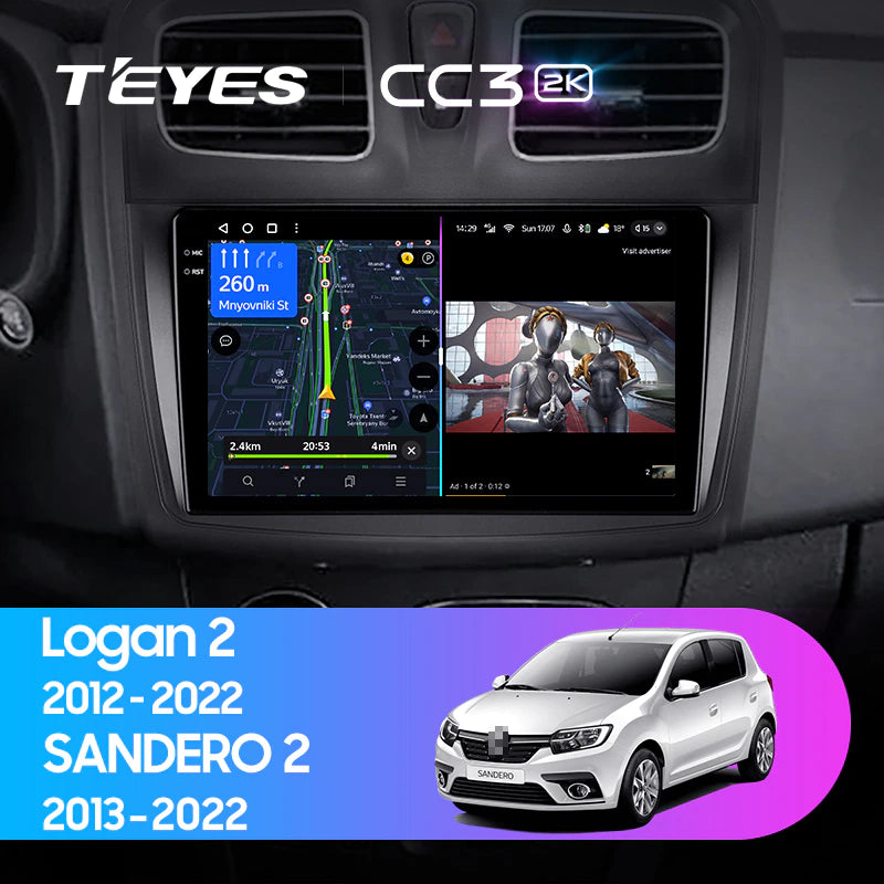 Car Multimedia Player for Renault Logan 2 2012 - 2019 Sandero 2