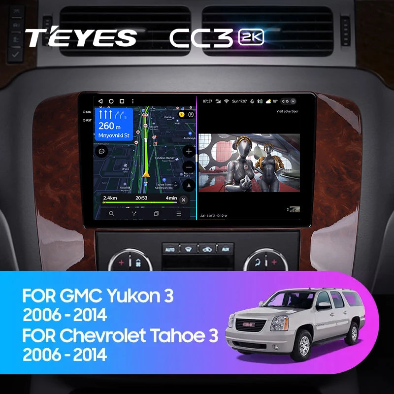 Junsun V1 pro Android 10 For GMC Yukon 3 GMT 900 2006 - 2014 Car