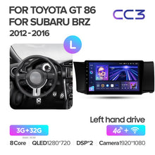 Load image into Gallery viewer, Toyota GT 86 / Subaru BRZ (2012-2016) Left Hand Drive
