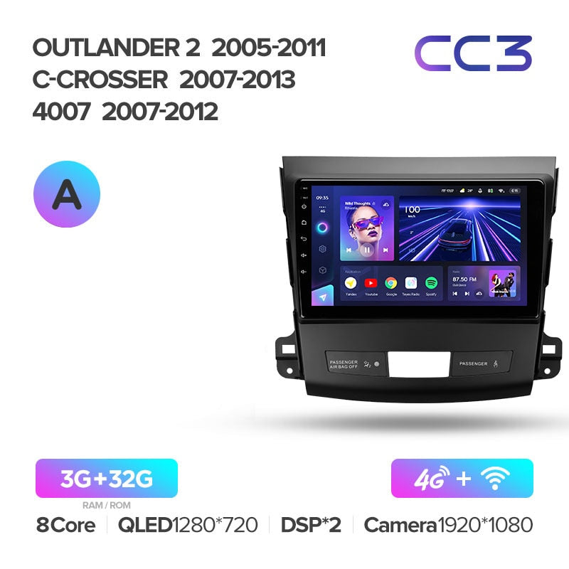 Mitsubishi Outlander 2 CW0W (2005-2013) / Citroen C-Crosser 1 (2007-2013) / Peugeot 4007 (2007-2012)