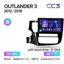 Load image into Gallery viewer, Mitsubishi Outlander 3 GF0W GG0W (2012-2018) Left Hand Drive
