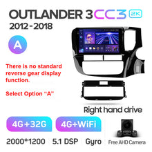 Load image into Gallery viewer, Mitsubishi Outlander 3 GF0W GG0W (2012-2018) Right Hand Drive
