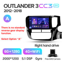 Load image into Gallery viewer, Mitsubishi Outlander 3 GF0W GG0W (2012-2018) Right Hand Drive
