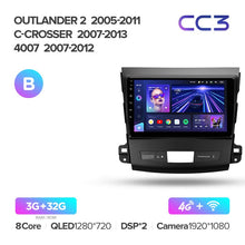 Load image into Gallery viewer, Mitsubishi Outlander 2 CW0W (2005-2013) / Citroen C-Crosser 1 (2007-2013) / Peugeot 4007 (2007-2012)
