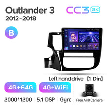 Load image into Gallery viewer, Mitsubishi Outlander 3 GF0W GG0W (2012-2018) Left Hand Drive
