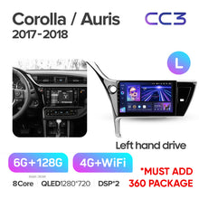 Load image into Gallery viewer, Toyota Corolla 11 / Auris LHD &amp; RHD (2017-2018)
