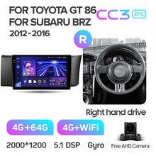 Load image into Gallery viewer, Toyota GT 86 / Subaru BRZ (2012-2016) Right Hand Drive
