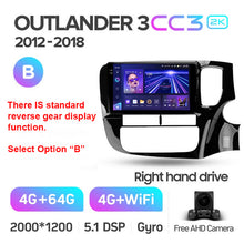 Load image into Gallery viewer, Mitsubishi Outlander 3 GF0W GG0W (2012-2018) Right Hand Drive
