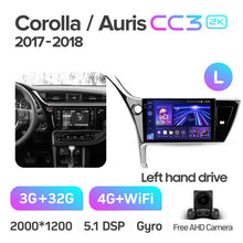 Load image into Gallery viewer, Toyota Corolla 11 / Auris LHD &amp; RHD (2017-2018)
