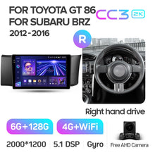 Load image into Gallery viewer, Toyota GT 86 / Subaru BRZ (2012-2016) Right Hand Drive
