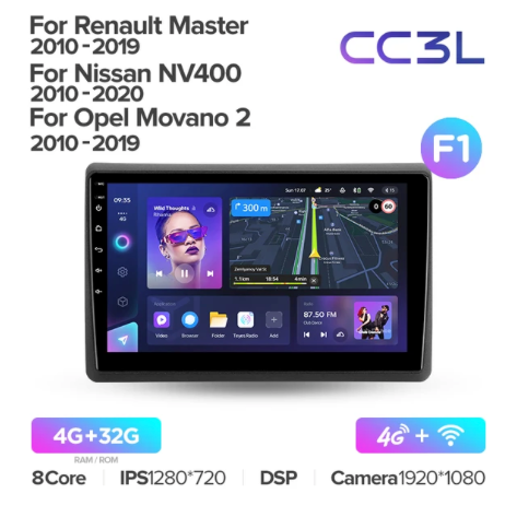 Renault Master (2010-2019) / Nissan NV400 (2010-2020) / Opel Movano 2 (2010-2019)