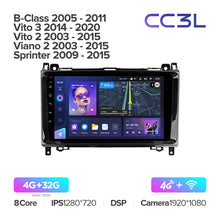 Load image into Gallery viewer, Mercedes-Benz B-Class T245 (2005-2011) / Vito 3 W447 (2014-2020) / Vito 2 Viano 2 W639 (2003-2015) / Sprinter (2009-2015)
