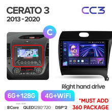 Load image into Gallery viewer, Kia Cerato 3 YD (2013-2020) Right hand drive

