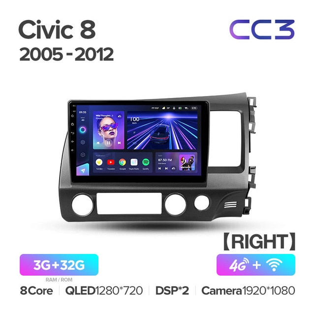 Honda Civic 8 FK FN FD (2005-2012) Right Hand Drive
