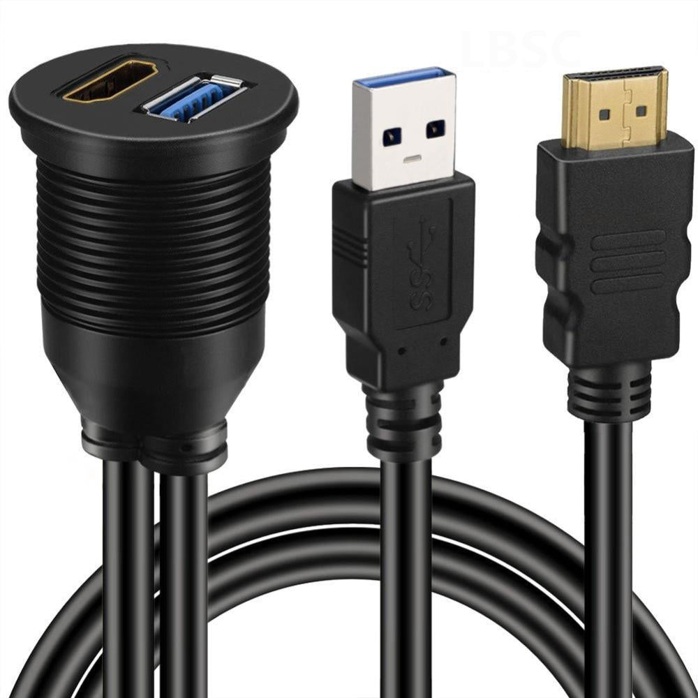 USB 3.0 & HDMI Flush Mount Extension Cable