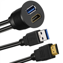 Load image into Gallery viewer, USB 3.0 &amp; HDMI Flush Mount Extension Cable
