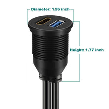 Load image into Gallery viewer, USB 3.0 &amp; HDMI Flush Mount Extension Cable
