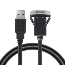 Load image into Gallery viewer, New 1m/2m 3.3ft Single Port USB3.0 a Male to USB3.0 a Female Car Flush Mount Cable Van Dashboard Flush Mount Dual USB Socket
